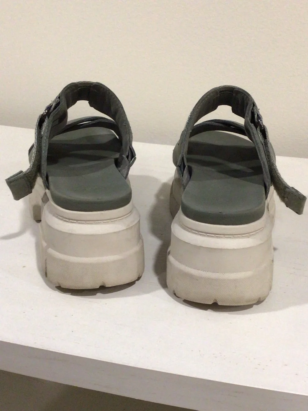 UGG Olive Green Platform Strap Sandals